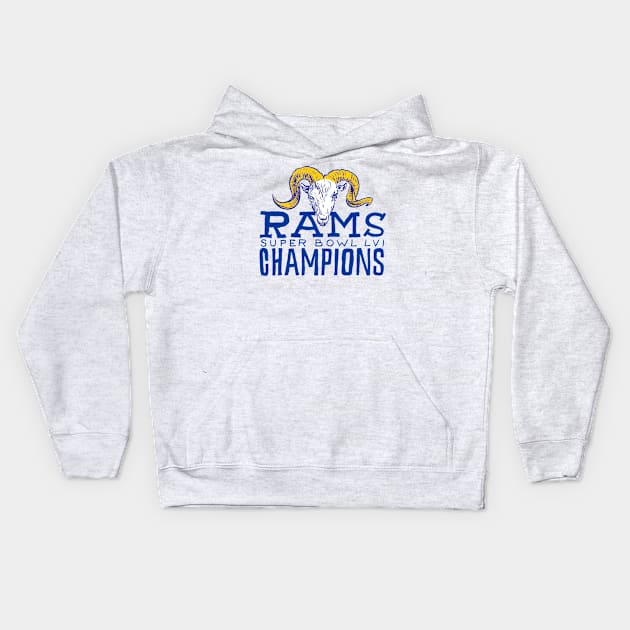 Los Angeles Raaaams 15 champions Kids Hoodie by Very Simple Graph